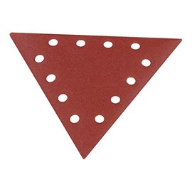 Scheppach Wall & Ceiling Sander Sanding Discs (Pack of 10) | for DS930 / DS210 | Grit 180 | Velcro Sandpaper Set | Triangular | Perforated for Suction | Wall Sander Grinder Sander