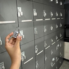 Compact 3-Digit Combination Padlock - Silver Padlock 3ea