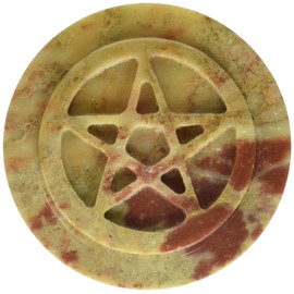 Soapstone Pentacle Altar Tile