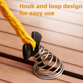 10 Pcs Windproof Aluminium Alloy Fish Bone Tent Stakes with D Shape Spring Buckle Portable Wind Rope Anchor Windproof Tent Stakes with Carabiners for Outdoor Camping Hiking