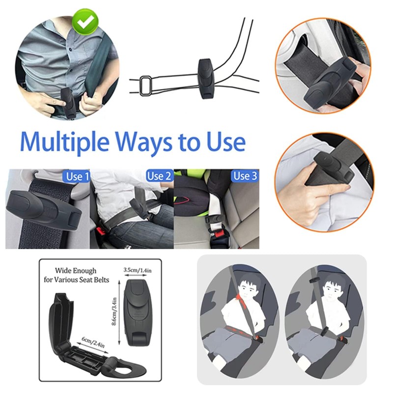 Car Seat Belt Clip, Vehicle Seatbelt Adjuster, Universal Automobile Shoulder