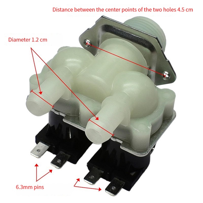 XHSESA Double-head Inlet Valve FPS-180A 1 in 2 out Solenoid