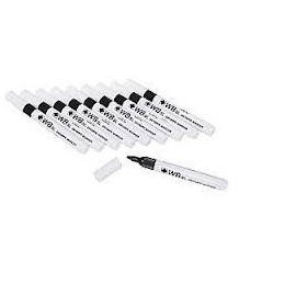 Whiteboard Drywipe Chisel Tip Blue Markers x 10 (PC)