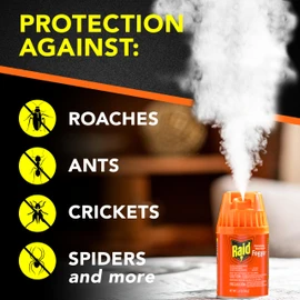 Raid Concentrated Deep Reach Pest Killer & Roach Foggers, For Roaches, Ants, Crickets, and Other Insects, Kills Roaches for 2 Months, 1.5oz, 4 Count