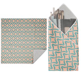 Walking Way Self-Adhesive Magic Cloth Makeup Bag, Portable Pocket Lazy Makeup Pouch, Camera Lens Wrap, Stylish Organizer for Beauty Essentials, Travel, Gifts & Daily Use（rhombic, 21.65inch）