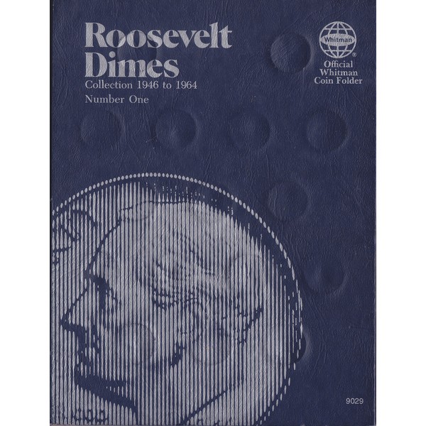 1946-1964 Roosevelt Dime Trifold Whitman No 9029 Coin; Album, Binder, Board, Book, Collection, Folder, Holder, Page, Portfolio, Publication, Set, Volume