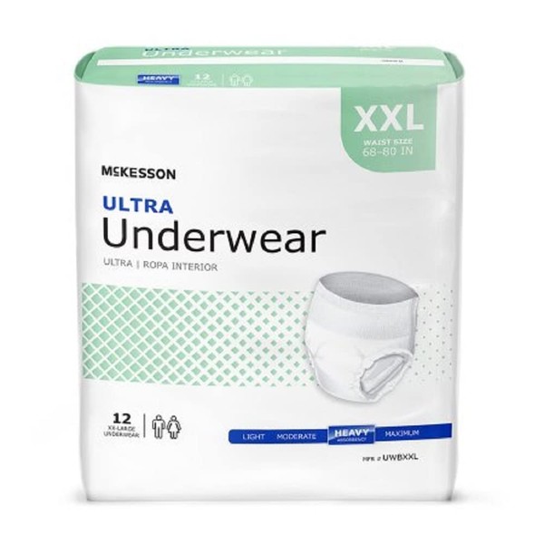 McKesson Adult Absorbent Underwear Pull On 2X-Large Disposable Heavy Absorbency