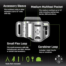 1791 EDC Multitool Holster, Leather Multitool Sheath, EDC Pouch for Belts Fits Multitool, Knife, Keys and Small Flashlight - Compatible with Full Size Leatherman, Gerber, SOG Multitools, Brown