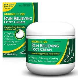 MagniLife DB Crema para pies, alivio calmante para quemaduras, hormigueo, disparos y punzantes sensaciones de pies, alivia la piel seca, agrietada, co
