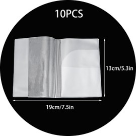 PINE & LINEN 10 Pack clear Passport Cover, Plastic Passport Protector Case Transparent,Travel Document Organizer for Travel/Globetrotters