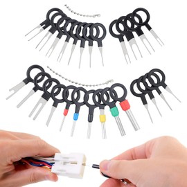 Terminal Removal Tool, Connector Pin Removal Tool, Wiring, Terminal Pin Puller, 26 Piece Set, Repair Removal Tool, Connector Removal Tool, Disassembly Tool Kit, Automotive Wire Harness Removal Device,