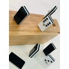 Domino Profesional Acrílico Cebra Negro En Caja De Madera
