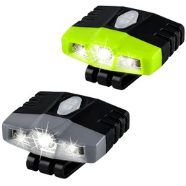 LHOTSE - Mini luz LED ultra brillante con clip para manos libres, linterna recargable impermeable para sombrero, linterna portátil para pesca, camping, trabajo manual, gorras de béisbol