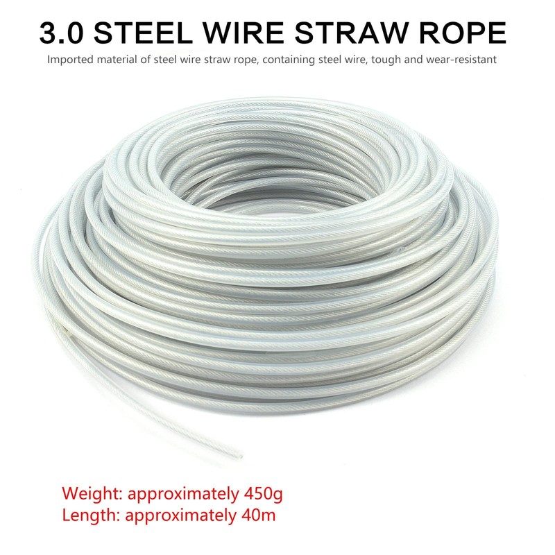 URHELP Trimmer Line 40m x 3mm Heavy Duty Strimmer Wire