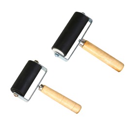 Daryunk 2 PCS Brayer Roller for Crafts, Printing Ink Roller, Hand Roller Tool for Crafts Printmaking Block Printing Color Block Stamping (10cm/6cm)