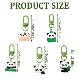 Teegxddy Panda Key Ring Decoration Key Ring Children Gift for Boys Girls Children Baby Pack of 10
