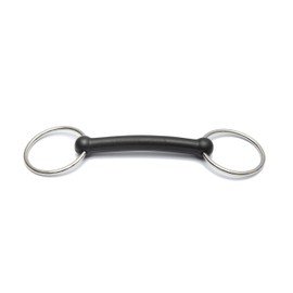 Huxlay Bros HB Loose Ring Snaffle Bits Rubber Mouth (5.0 inch)