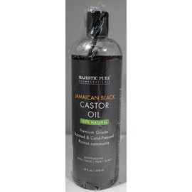 MAJESTIC PURE Jamaican Black Castor Oil 100% Natural, 16 oz. - EXP: 5/26