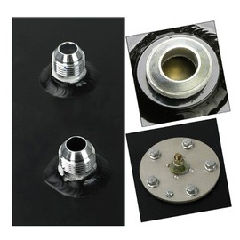 labwork 17 Gallon/64L Street Rod Aluminum Race Fuel Cell Gas Tank w/Cap Level Sender Black