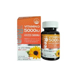 The Real Vitamin D3 5000IU 150mgX180 capsules (6 months), 180 servings, 1 unit / 더리얼 비타민D3 5000IU 150mgX180캡슐 (6개월), 180회분, 1개