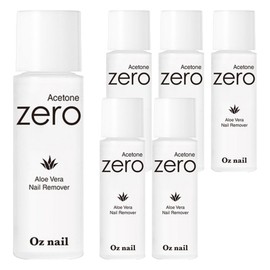 Oznail Acetone Zero Aloe Vera Nail Remover, 6 pieces, 100ml / 오즈네일 아세톤 제로 알로에 베라 네일 리무버, 6개, 100ml