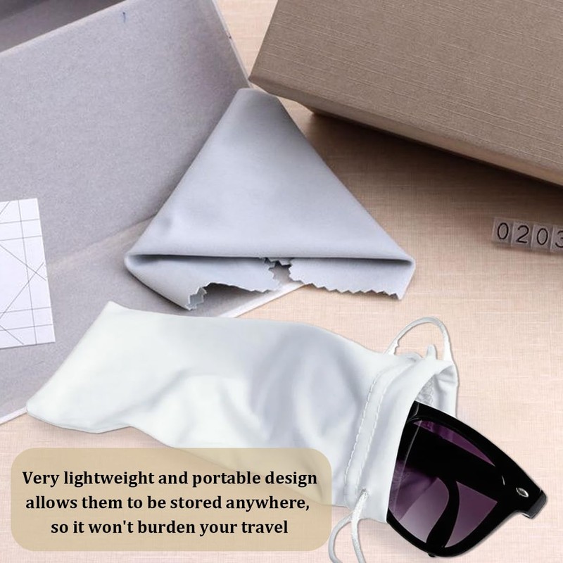 ZOWEXIQ Pack of 10 Soft Microfibre Glasses Case, Sunglasses Bag,