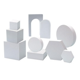 QOTSTEOS Photography Background Prop, 10pcs/set Photography Background Prop Jewelry Display Shooting Geometric Cube