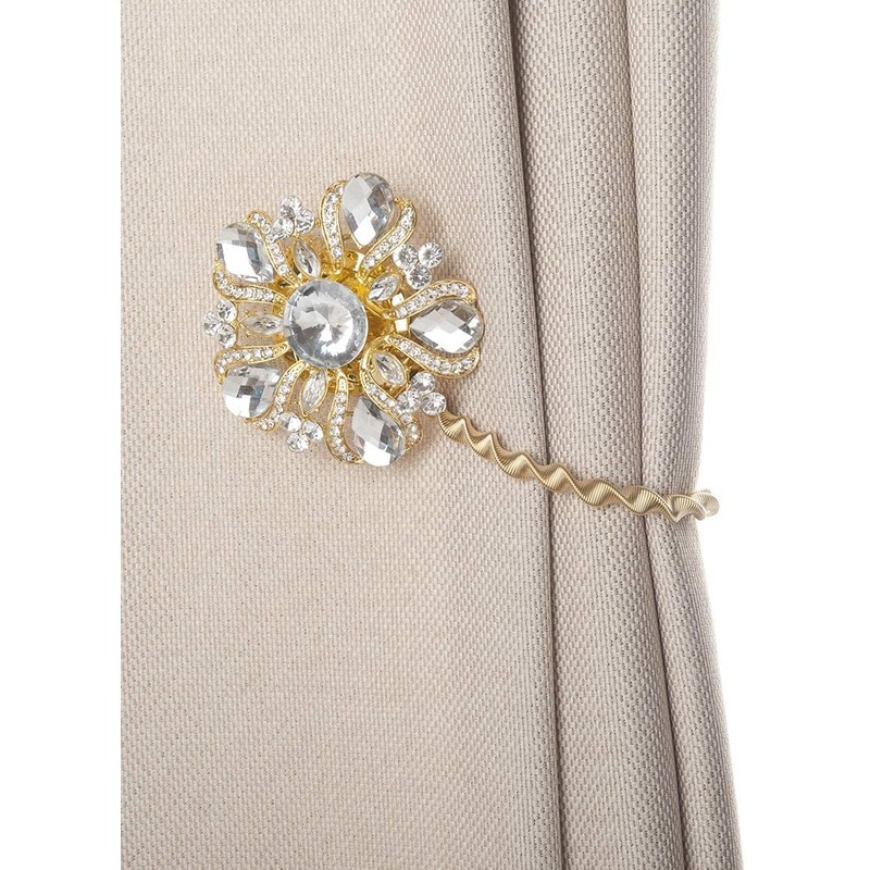 SUQ I OME Luxury Big Crystal Magnetic Curtain Tieback Holdback