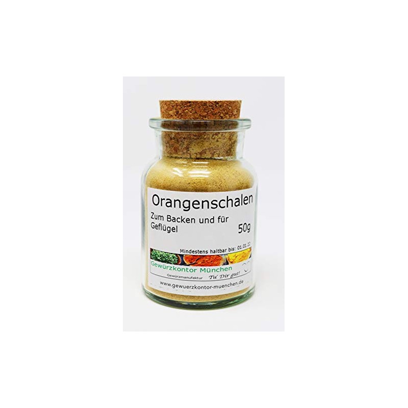 Orange Peels Ground 50 g in Glass Spice Kontor Munich