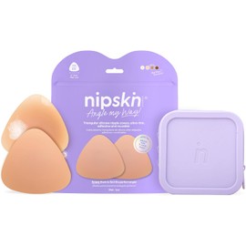 NIPSKIN - Kit Triangles Don't Lose Me - Cubre Pezones Triangulares con Estuche de Viaje - Pezoneras de Silicona en Distintos Tonos de Piel con Estuche Color Lila