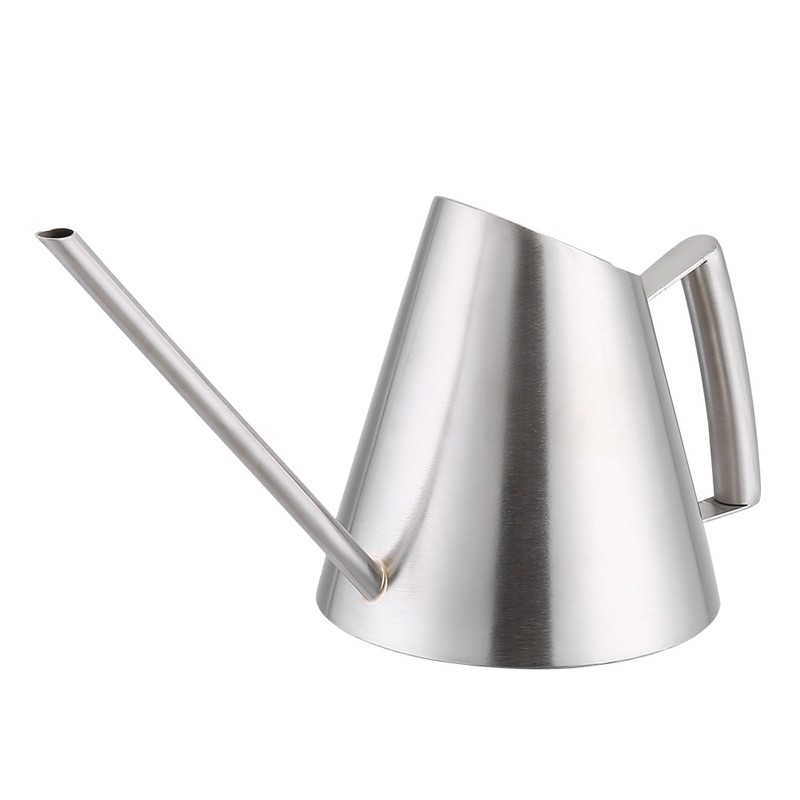 900ml Stainless Steel Watering Can Brushed Garden Planting Indoor Outdoor