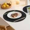 Round Placemats Set of 6, 15 Inch Linen Fabric Table