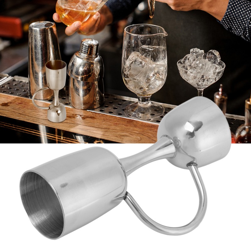 Stainless Steel Bar Measures Jigger Wine Cocktail Shaker Jigger Dual