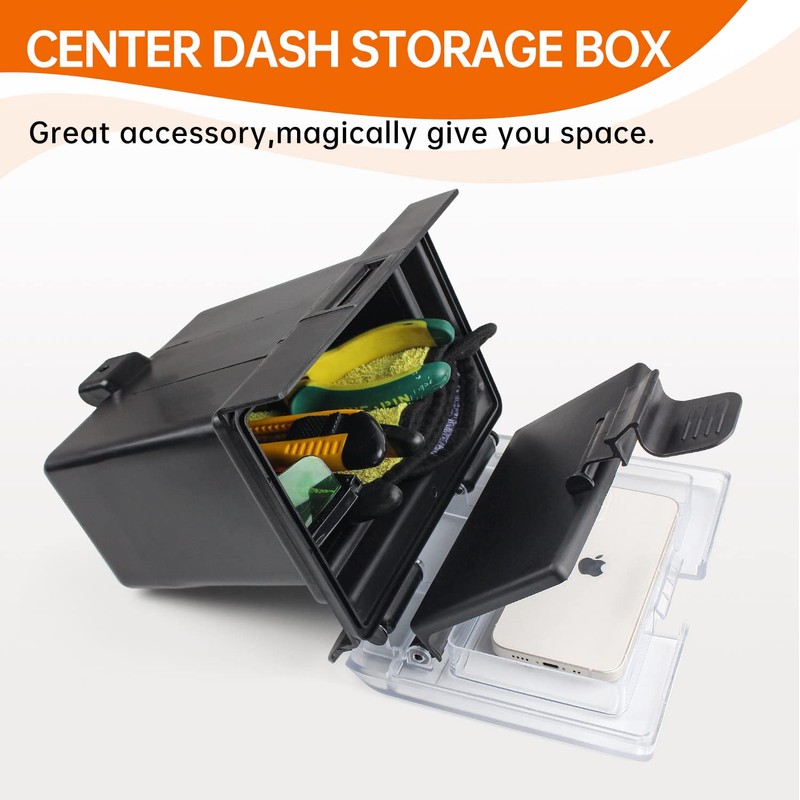 CUSAUTV RZR Center Console Dash Storage Box with Seal Compatible
