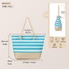 AFKOMST Canvas Shoulder Bag for Women Waterproof Beach Bag Striped