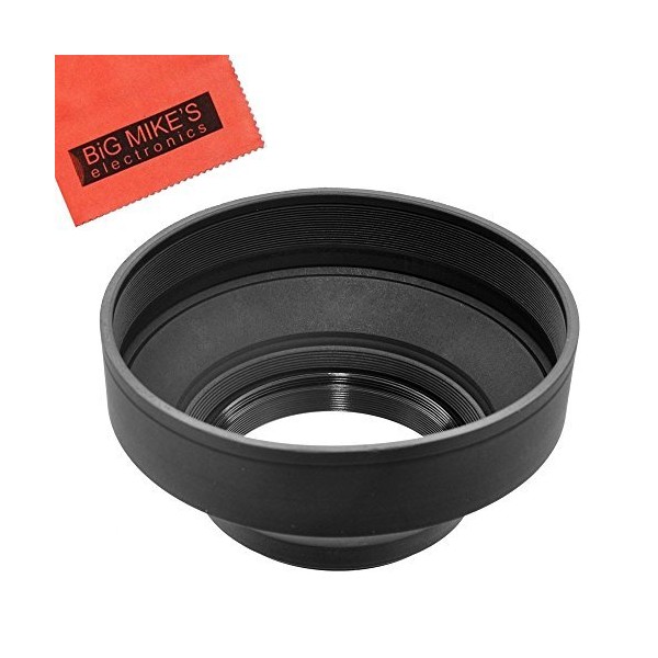 Big Mike'S 55Mm Soft Rubber Lens Hood For Sony 18-70Mm