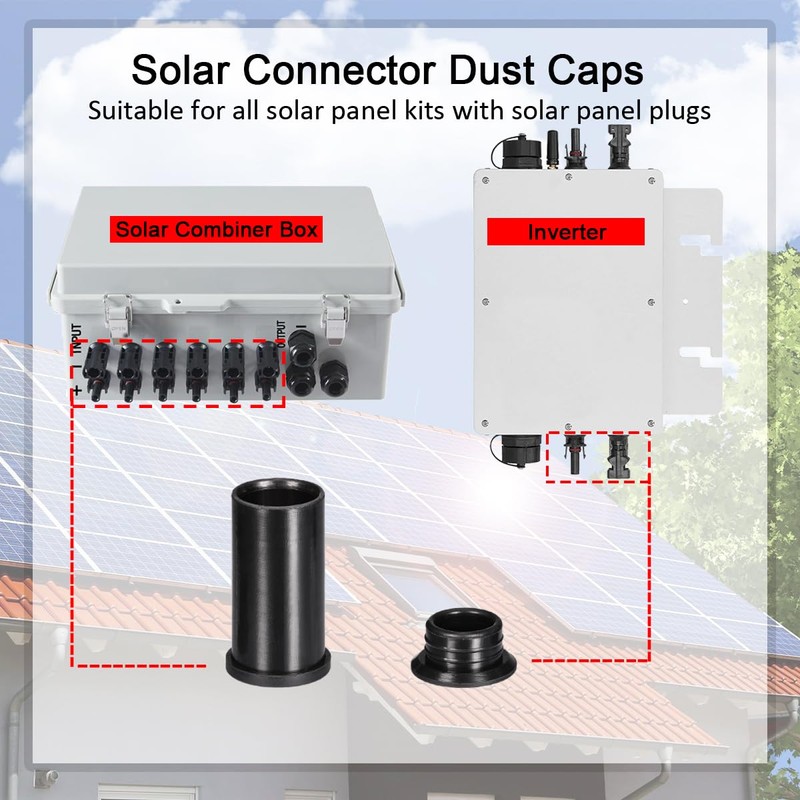 ELFCULB Solar Panel Plug Caps Weather Resistant Dust Male and