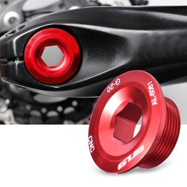 Dilwe Crank Bolt, Crankset Arm Bolt Aluminum Alloy Bicycle Crank Arm Screws Hollowtech Crank Bolt Crank Arm Bike Inserts Crank Fixing Bolt(Red)