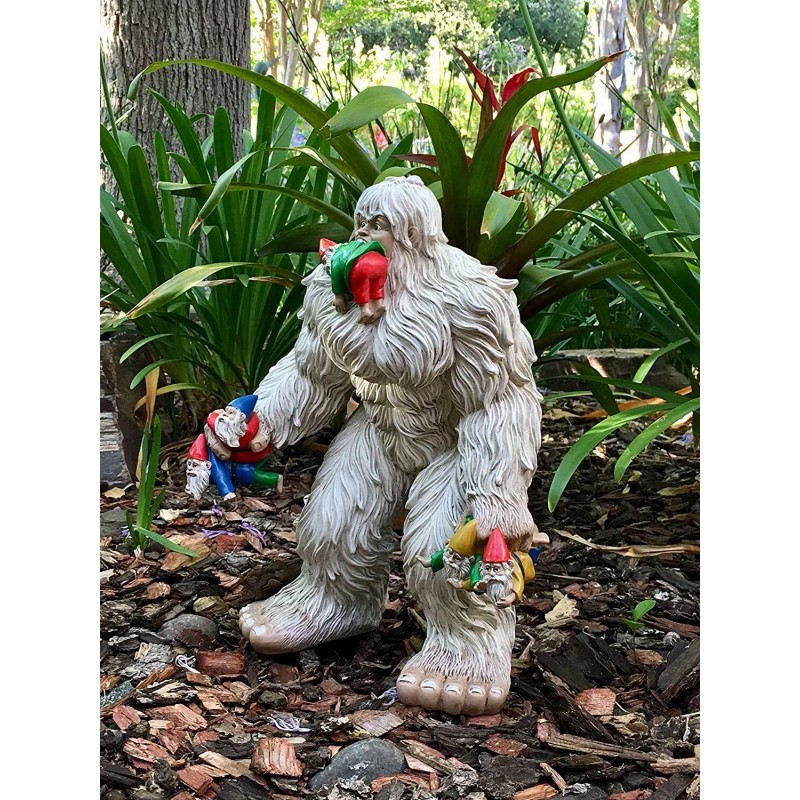 GlitZGlam Large Miniature Yeti and Gnomes for The Fairy Garden.