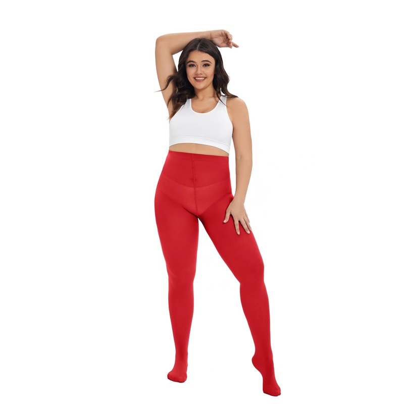 CozyWow Women's Tights Elastic Semi Opaque Tights Plus Sizes XL-4XL,
