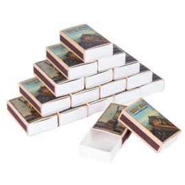 JJYNCC 60 Pcs Blank Matches Containers DIY No Match Holder for Guests Decorative Wedding Bridal Shower Baby Shower Tea Party Favor Kitchen decoration (Landscape,2.24 x 1.42 x 0.59 Inches)