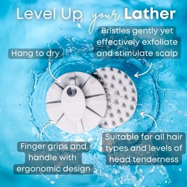 Liquilinks LiquiLinks Scalp Exfoliator - Spa Accessory for Hair Washing, Scalp Stimulation and Promotion of Hair Growth - Essential Beauty Tool for Teen Girls Dove Grey