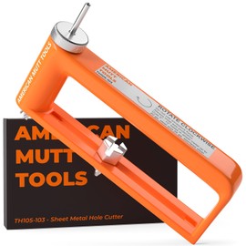 American Mutt Tools Sheet Metal Hole Cutter – Cut 2 – 12" Holes in 24ga Steel and 26ga Stainless