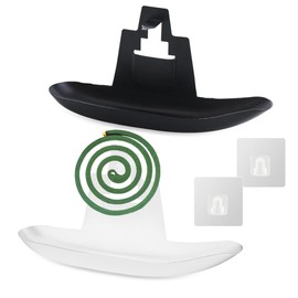 Mosquito Spiral Holder, Mosquito Coil Container, Pack of 2 Incense Sticks Holder, Mosquito Spiral Container for Bedroom, Living Room, Kitchen and Office