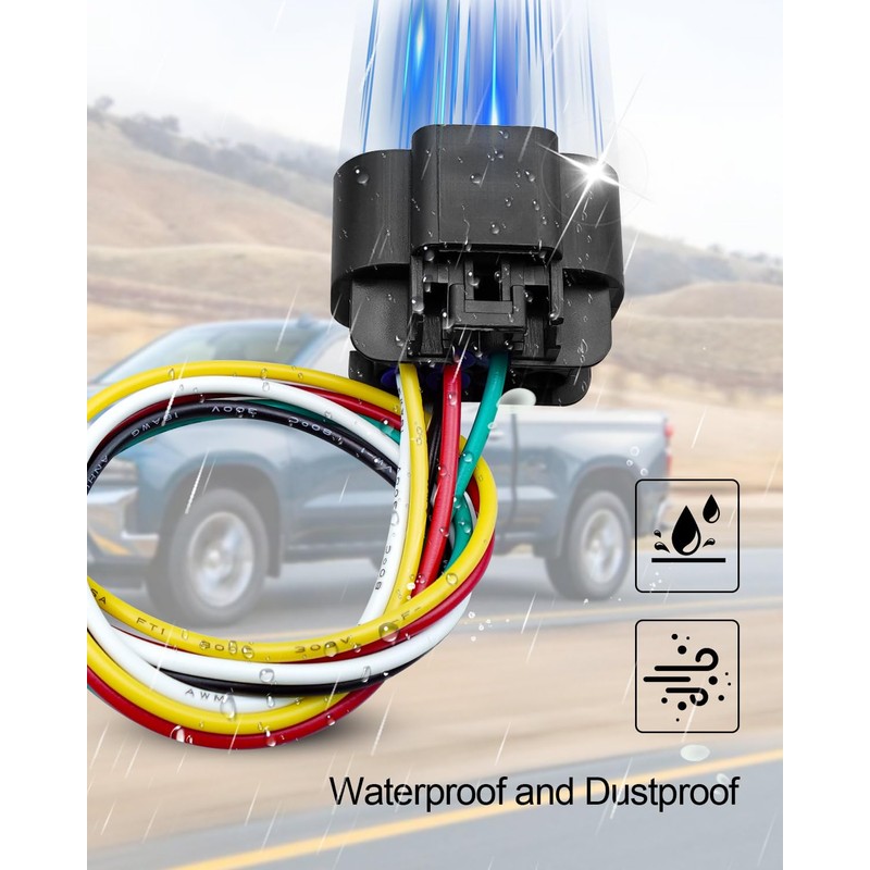 QAGGUM Headlight Connector Harness Compatible with Chevy GMC Sierra Silverado