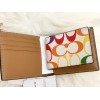 Coach NWT Coach 3 In 1 Wallet In Rainbow Signature