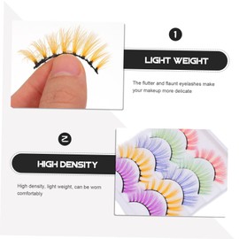 Ipetboom 4sets Thick Volume False Eyelashes Set Natural Look Lashes for Makeup Party Nightlife Wedding 5pairs*4