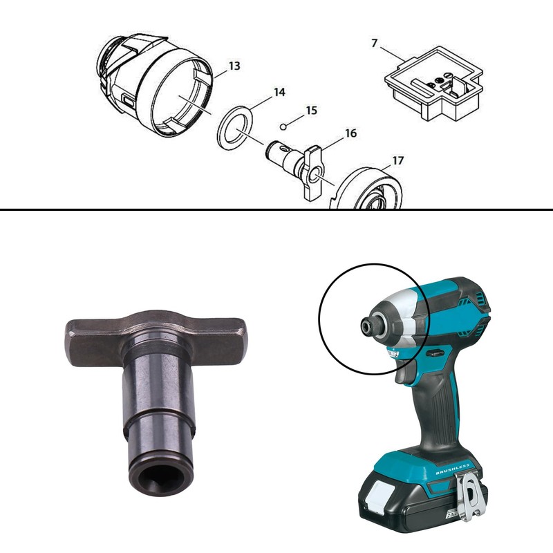 Etersec 326563-1 Cordless Impact Driver Anvil Compatible with Makita XDT11