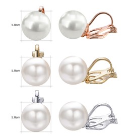 Yoursfs Pearl Clip on Earrings for Women Non Pierced Ears Jewelry 3 Pcs 18K Gold Plated Earrings Set