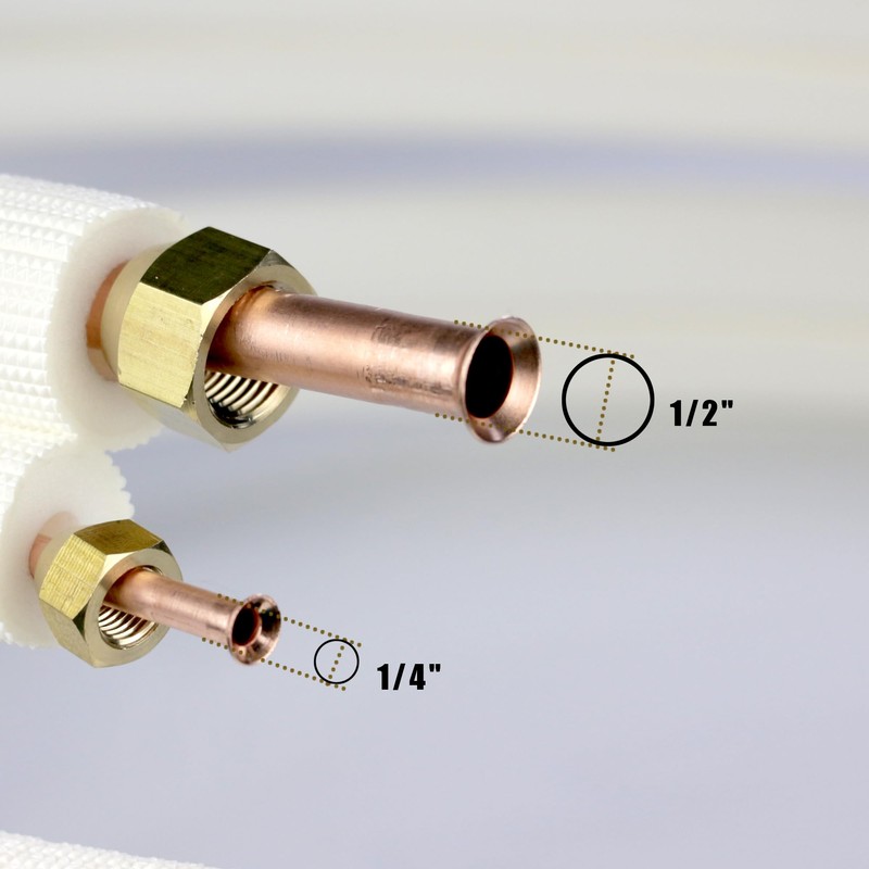 TAUROX 10FT Mini Split Line Set 1/4" & 1/2" O.D